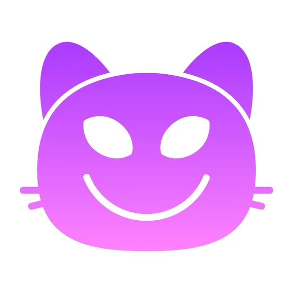 Cat devil I Glyph Gradient — Stockový vektor