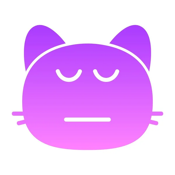 Chat dormir Glyphe dégradé — Image vectorielle