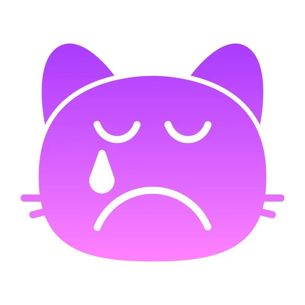 Kočičí slzy Glyph Gradient — Stockový vektor