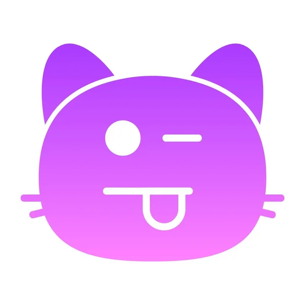 Γάτα πειράγματα Glyph Βαθμίδα — Διανυσματικό Αρχείο