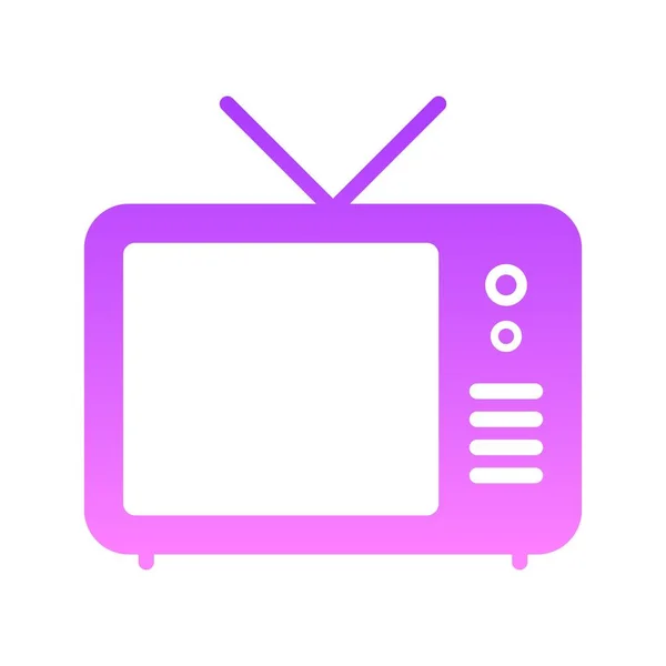 Television Glyph Gradient — Stock Vector