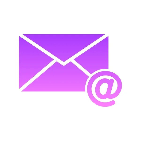 Gradiënt e-mail Glyph — Stockvector
