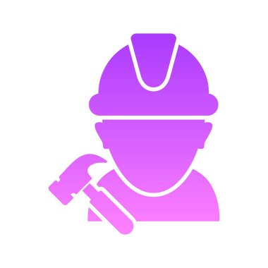 Yapı glifleri gradyan simgesi tasarımı