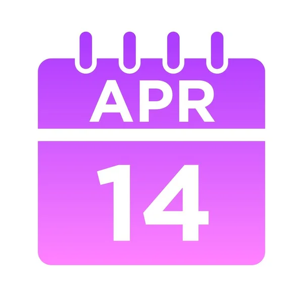04 avril - 14 Gradient de glyphe — Image vectorielle