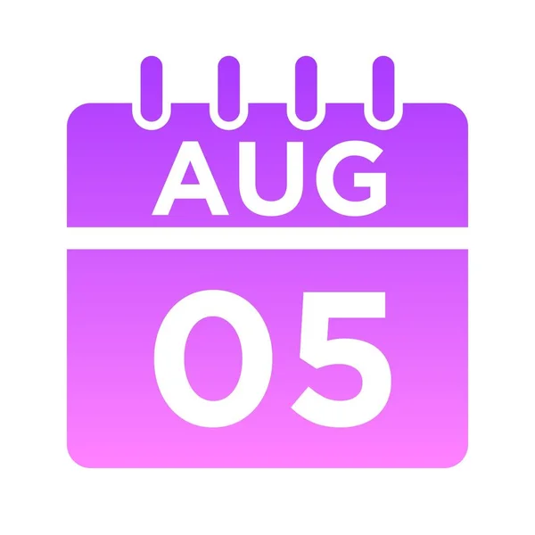 08-Aug - 05 Glyph Gradient — Stock Vector