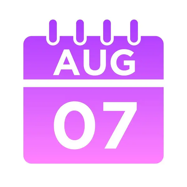 08 août - 07 Gradient de glyphe — Image vectorielle