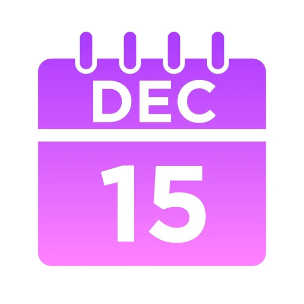 12 Desember - Gradiasi Glyph 15 - Stok Vektor