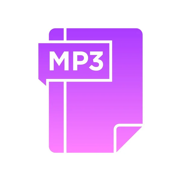 MP3 Glyph Gradient —  Vetores de Stock