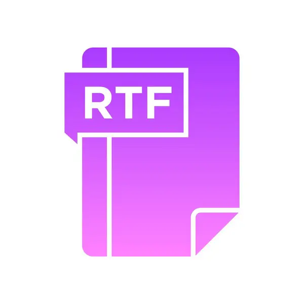 Gradiente de glifos RTF — Vector de stock