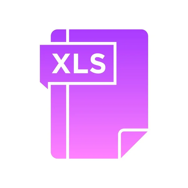XLS-Glyphen-Gradient — Stockvektor