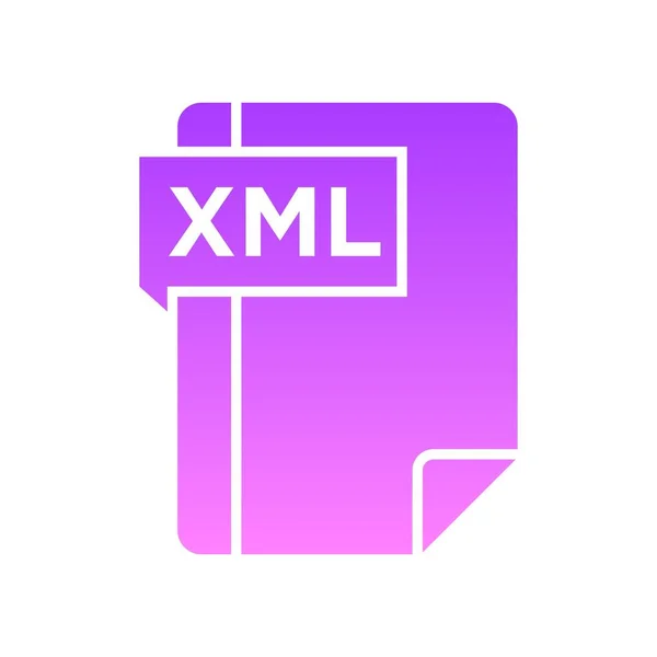 XML-Glyphen-Gradient — Stockvektor