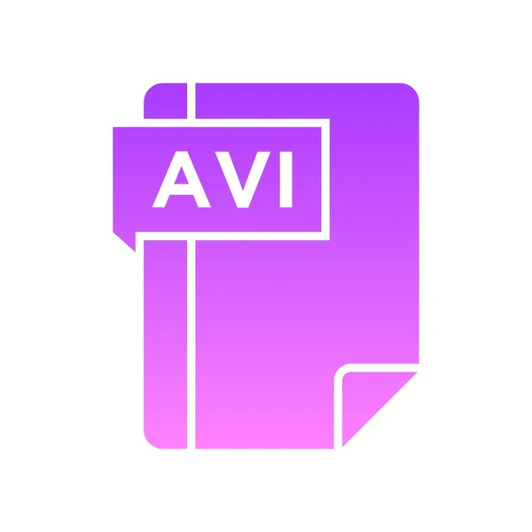 Gradiente di glifo AVI — Vettoriale Stock