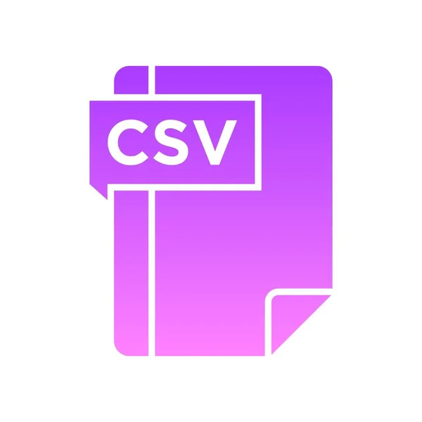 Gradiente del glifo CSV — Vettoriale Stock