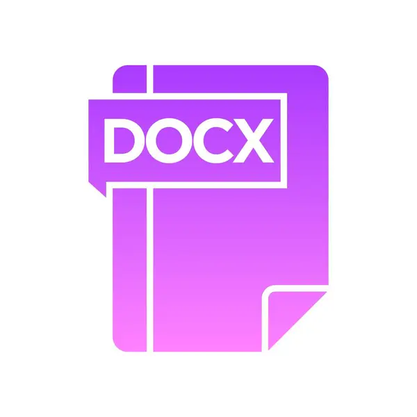 DOCX Glyf Lutning — Stock vektor