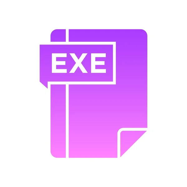 EXE Glyph gradiens — Stock Vector