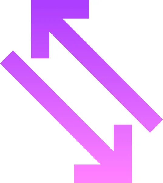 Směr Šipka Znak Design Glyf Gradient — Stockový vektor