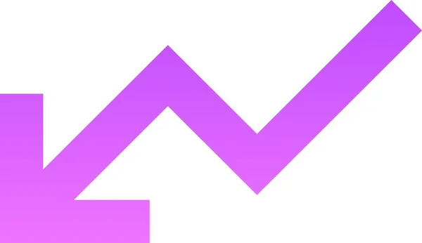 Direction Arrow Sign Design Glyph Gradient — Stock Vector