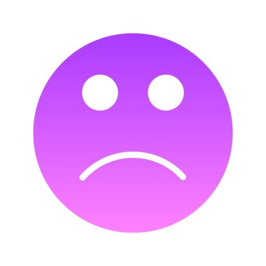 üzgün yüz Glyph Gradyanı