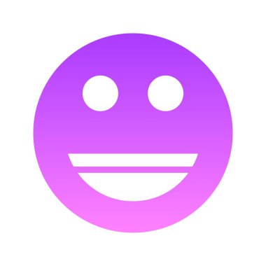  Gülen kabartma gradyan simge tasarımı