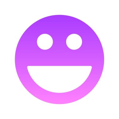  Gülen kabartma gradyan simge tasarımı