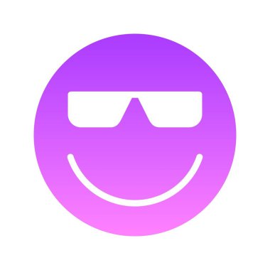  Gülen kabartma gradyan simge tasarımı