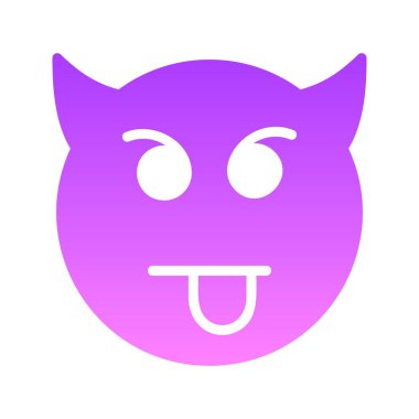  Gülen kabartma gradyan simge tasarımı