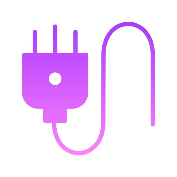 Plug I Glyph Gradient — Stockvektor