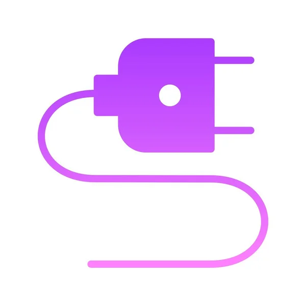 Plug II Glyph Gradyanı — Stok Vektör