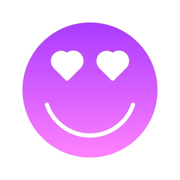 Ojos del corazón Glyph Gradient — Vector de stock