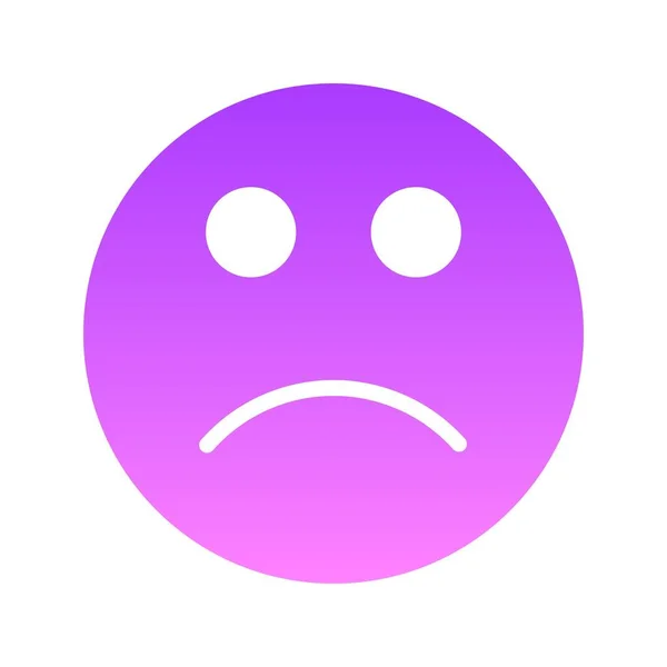 Triste visage Glyphe dégradé — Image vectorielle