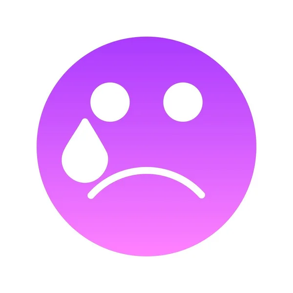 Sadness Glyph Gradient — Stock Vector