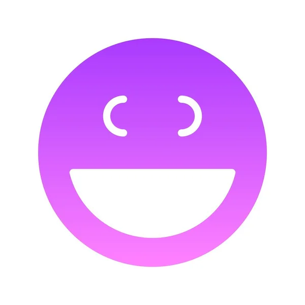 Diseño Icono Gradiente Glifo Sonriente — Vector de stock
