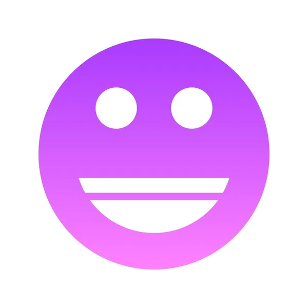 Diseño Icono Gradiente Glifo Sonriente — Vector de stock