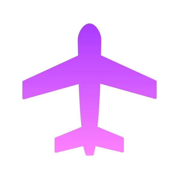 Repülőgép-üzemmód Glyph Gradient — Stock Vector