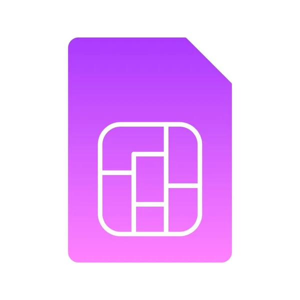 SIM 관리 Glyph Gradient — 스톡 벡터