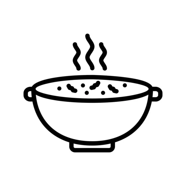 Icono de línea de recetas de sopa — Archivo Imágenes Vectoriales