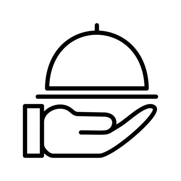 服务晚餐线图标 — 图库矢量图片