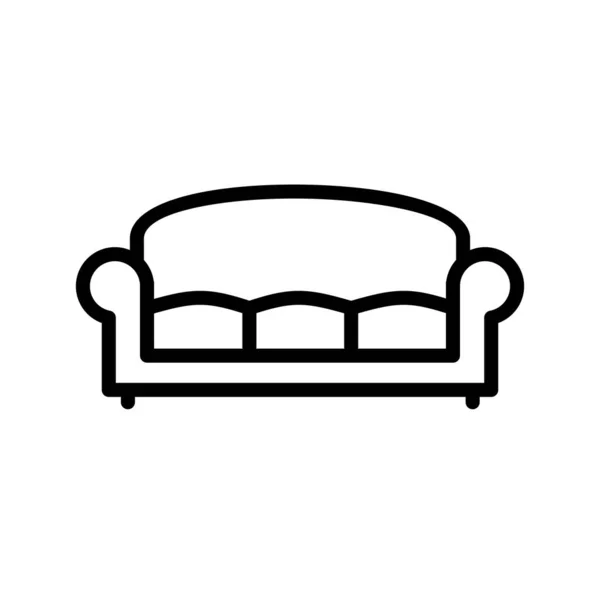 Großes Sofa-Line-Symbol — Stockvektor