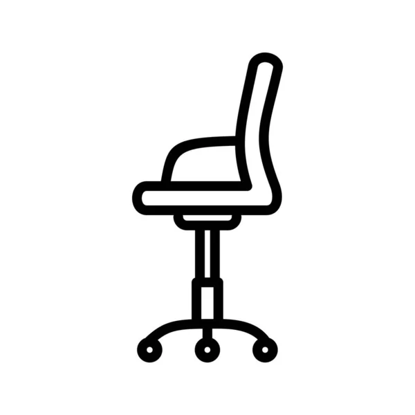 Bureau stoel III Line pictogram — Stockvector