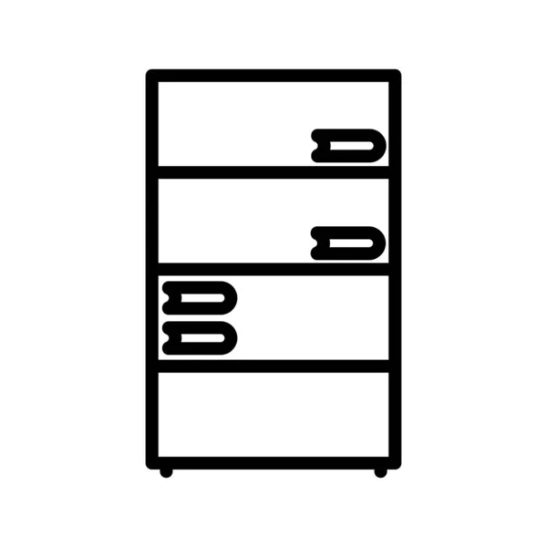 Boek Plank Line icoon — Stockvector
