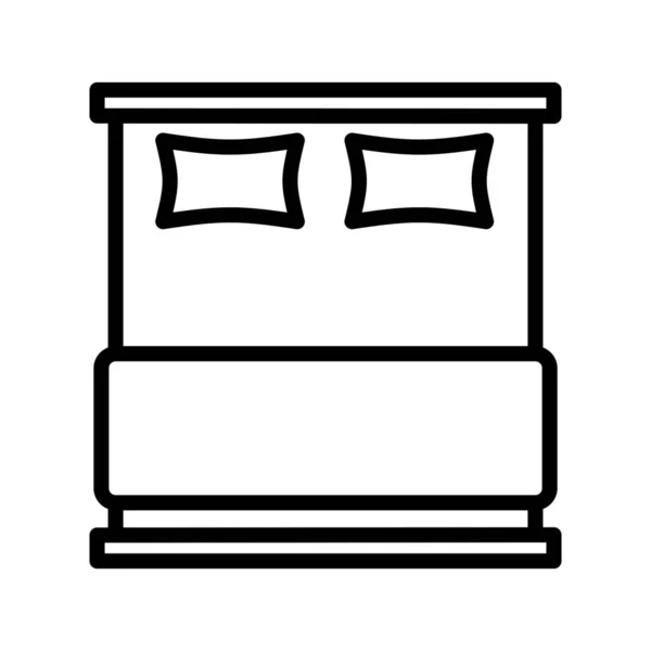Ikona podwójnego łóżka I Line — Wektor stockowy