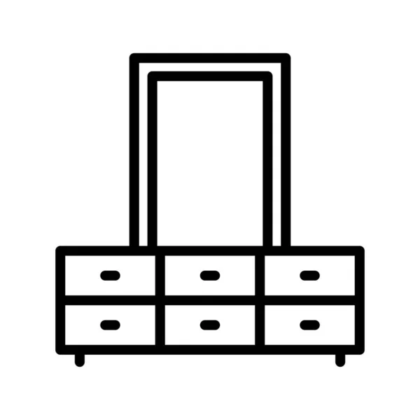 Dressing ligne icône de table — Image vectorielle