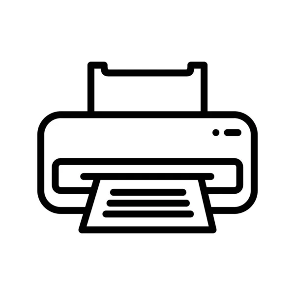 Icône de ligne d'imprimante — Image vectorielle