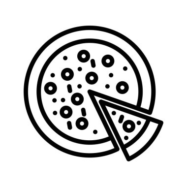 Pizza çizgisi simgesi