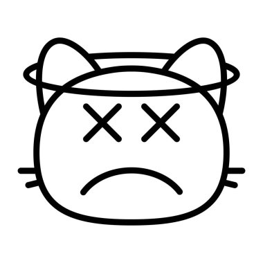 kedi baş döndürücü Satır Simgesi