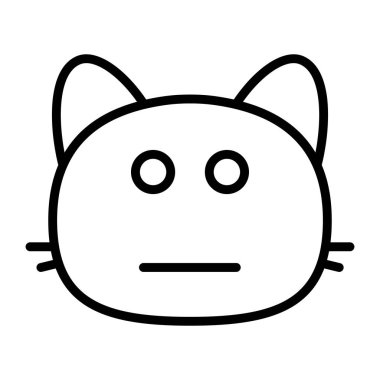 kedi ağzı düz çizgi simgesi