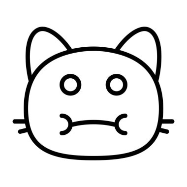 kedi ağzı dolu Satır Simgesi