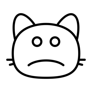 kedi üzgün surat Satır Simgesi
