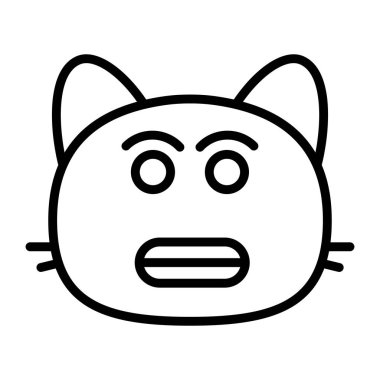 kedi sürpriz Satır Simgesi