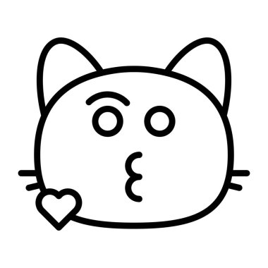 kedi öpücük satırı simgesi
